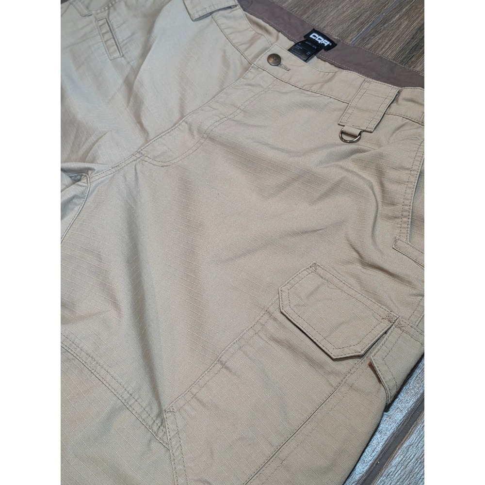 CQR Mens Tactical Pants Khaki Ripstop Cargo Work Trousers TLP127 46W x 30L